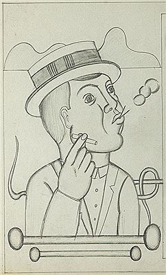 'Smoking a cigarette'