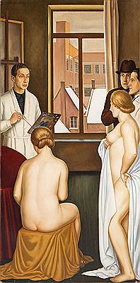 "Dans l'atelier" \ Self-portrait in the artist's studio