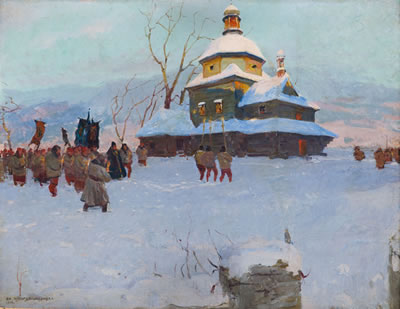Hutsul blessing of the candles, 1919