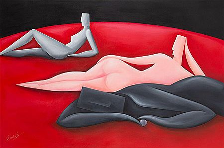 Sample artwork by Malgorzata Rusiecka (Born 1988), known for female figure painting, symbolism, design, teaching - View similar artists and auction records