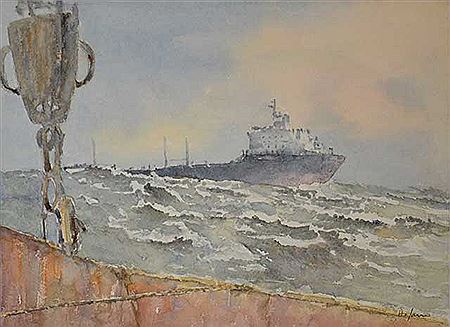 "CHALUTIERS EN HAUTE MER ( APRIL 98)" by Jacques Di Sarro - Auction record, sale price, and art valuation. Compare with similar artists and explore comparable artworks.