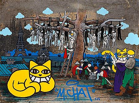 La Re´volution (Se´rie : PARISEOUL), 2019 by Monsieur Chat - Auction record, sale price, and art valuation. Compare with similar artists and explore comparable artworks.