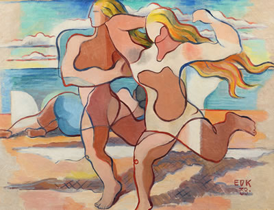 "Couple on the Beach, 1938"