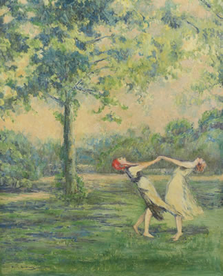 Sample artwork by Ursula Lauderdale (1879 - 1933), known for landscape, still life, wood carver - View similar artists and auction records