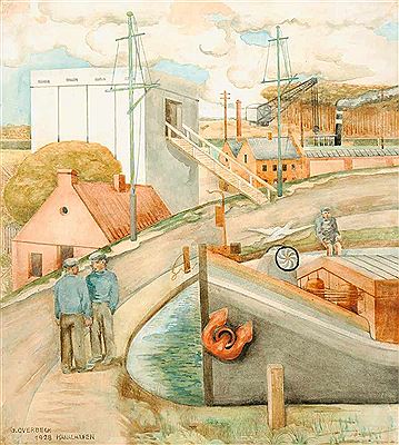 Canal port by Gerta Overbeck-Schenk - Auction record, sale price, and art valuation. Compare with similar artists and explore comparable artworks.
