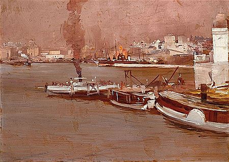 North Shore (Study for An Autumn Morning, Milson's Point, Sydney) 1888 by Tom William (Thomas) Roberts - Auction record, sale price, and art valuation. Compare with similar artists and explore comparable artworks.