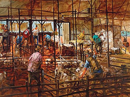The Binde-Bango Shed in Full Swing, South of Mitchell, Western Queensland