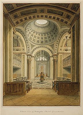 Interior View of Dodington Church, Gloucestershire, 1814 by John Buckler - Auction record, sale price, and art valuation. Compare with similar artists and explore comparable artworks.