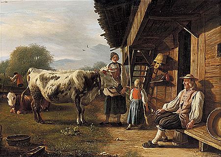 Summer farm scene.