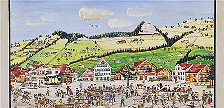 "Appenzell Innerhodischer Livestock Market". by Johann Baptist Zeller - Auction record, sale price, and art valuation. Compare with similar artists and explore comparable artworks.