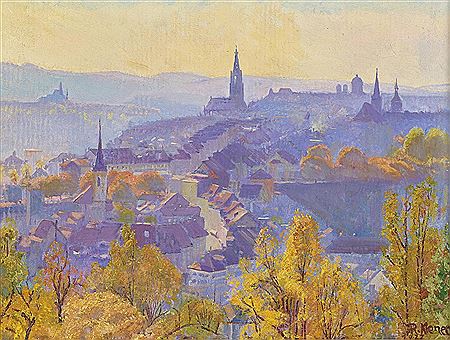 View over Bern from the rose garden