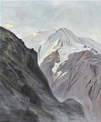 Mountain landscape by Serge Pahnke - Auction record, sale price, and art valuation. Compare with similar artists and explore comparable artworks.