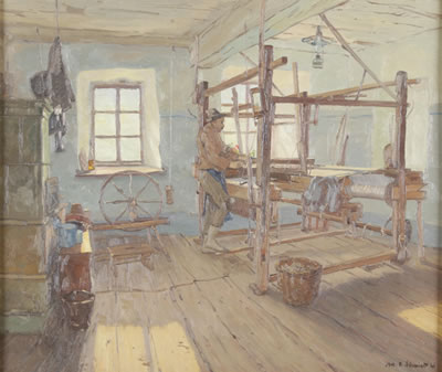 Work on the loom by Anton Konrad Schmidt - Auction record, sale price, and art valuation. Compare with similar artists and explore comparable artworks.