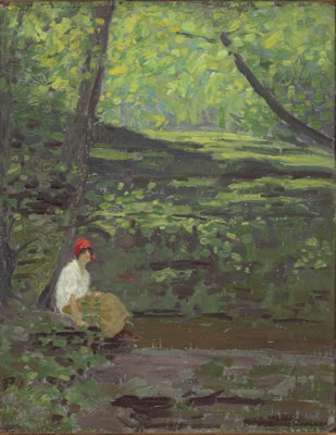 Sample artwork by Margaret Goddard Carlson (1882 - 1964), known for landscape painting, children's book illustration - View similar artists and auction records