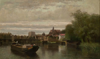 View of a Town from a River, 1875