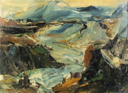 Mountains in the twilight by Franz Lettner - Auction record, sale price, and art valuation. Compare with similar artists and explore comparable artworks.