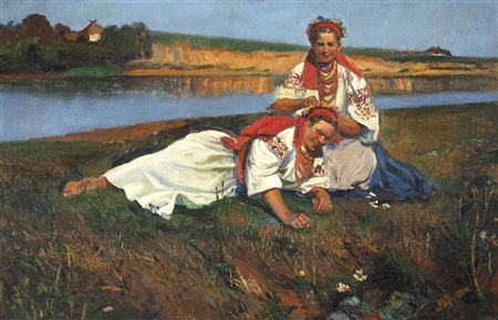 Sample artwork by Theodor Grott (1884 - 1972), known for watercolors, oil paintings, and pastels with varied themes including architecture, landscapes, flowers, still lifes, nudes, and portraits. - View similar artists and auction records