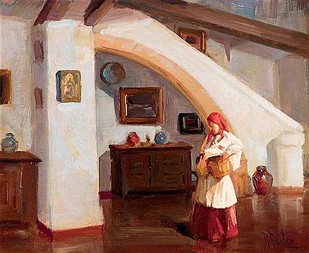"Mujer en interior"