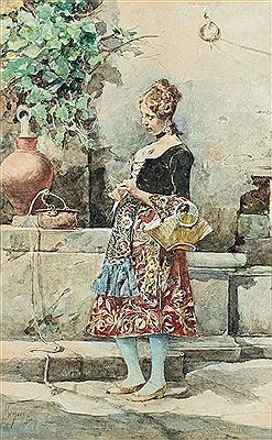 "Joven junto a la fuente". by Nicolas Mejia Y Marquez - Auction record, sale price, and art valuation. Compare with similar artists and explore comparable artworks.