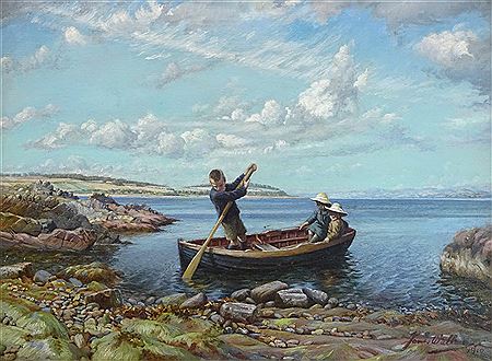 Young Boys in a Rowing Boat