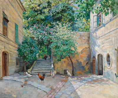 An Inner Courtyard in Vienna