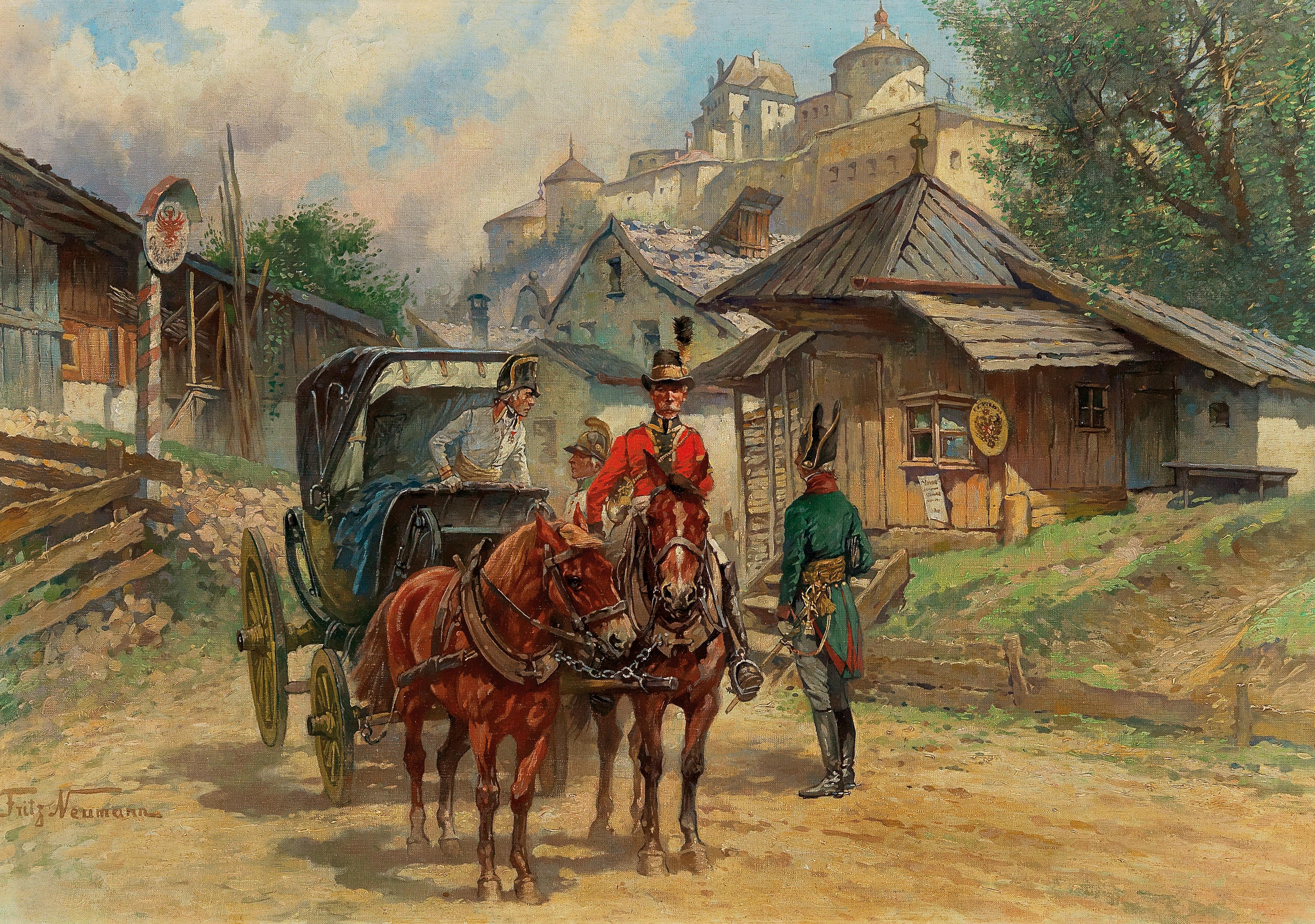 A Post Coach at the Border in Kufstein