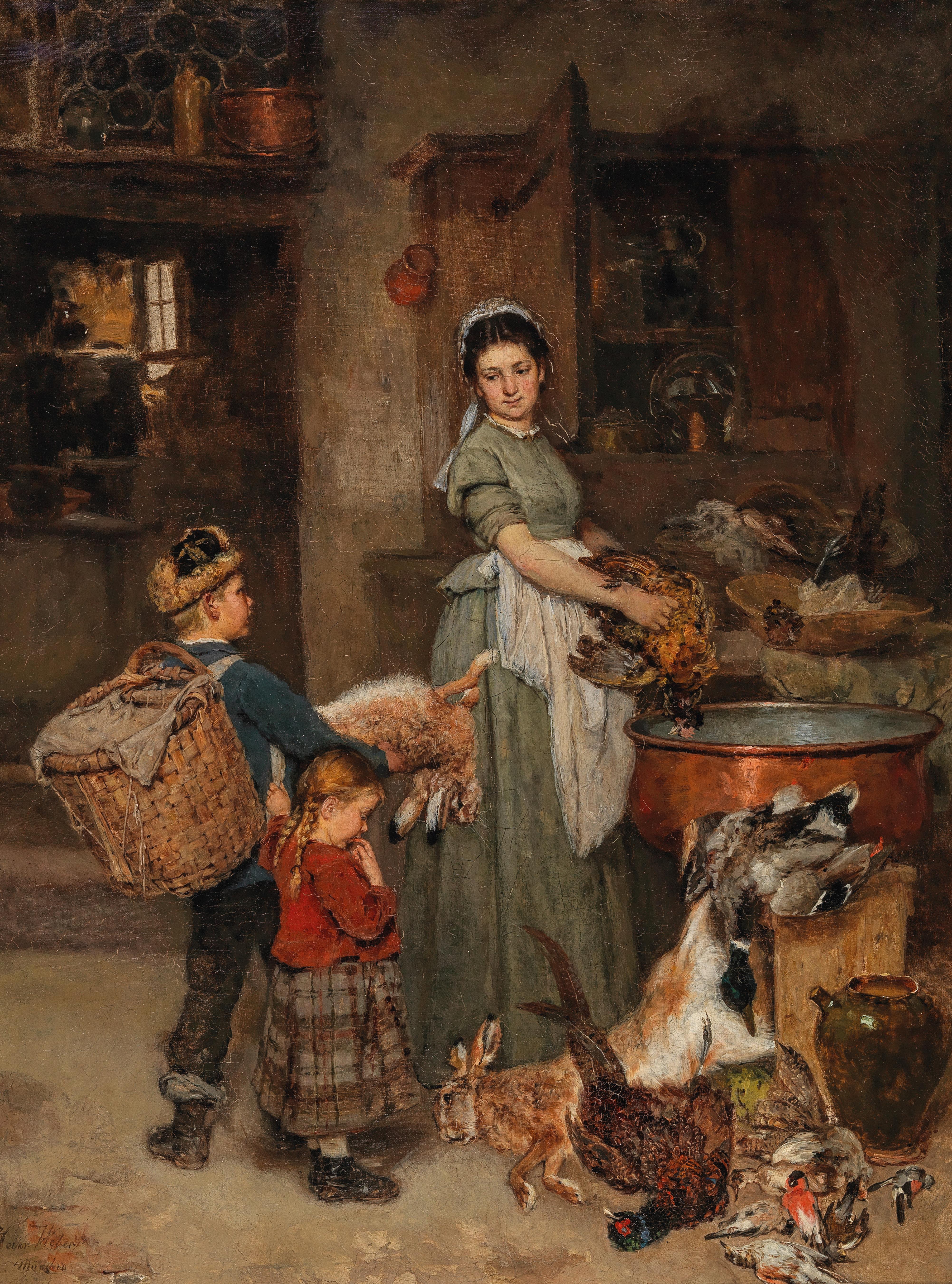 A Kitchen Scene with Game