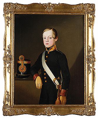 Student at the Imperial Military Academy in Wiener Neustadt, portrait in uniform