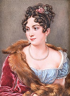 A portrait of a lady in a fur-trimmed coat