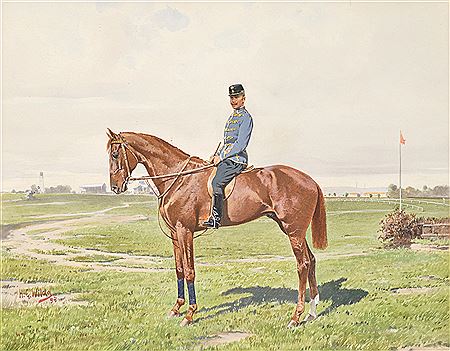 An Imperial Royal officer being the champion of the Army Steeple Chase 1894