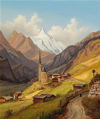 Heiligenblut with a View of Grossglockner by Marcus Pernhardt - Auction record, sale price, and art valuation. Compare with similar artists and explore comparable artworks.