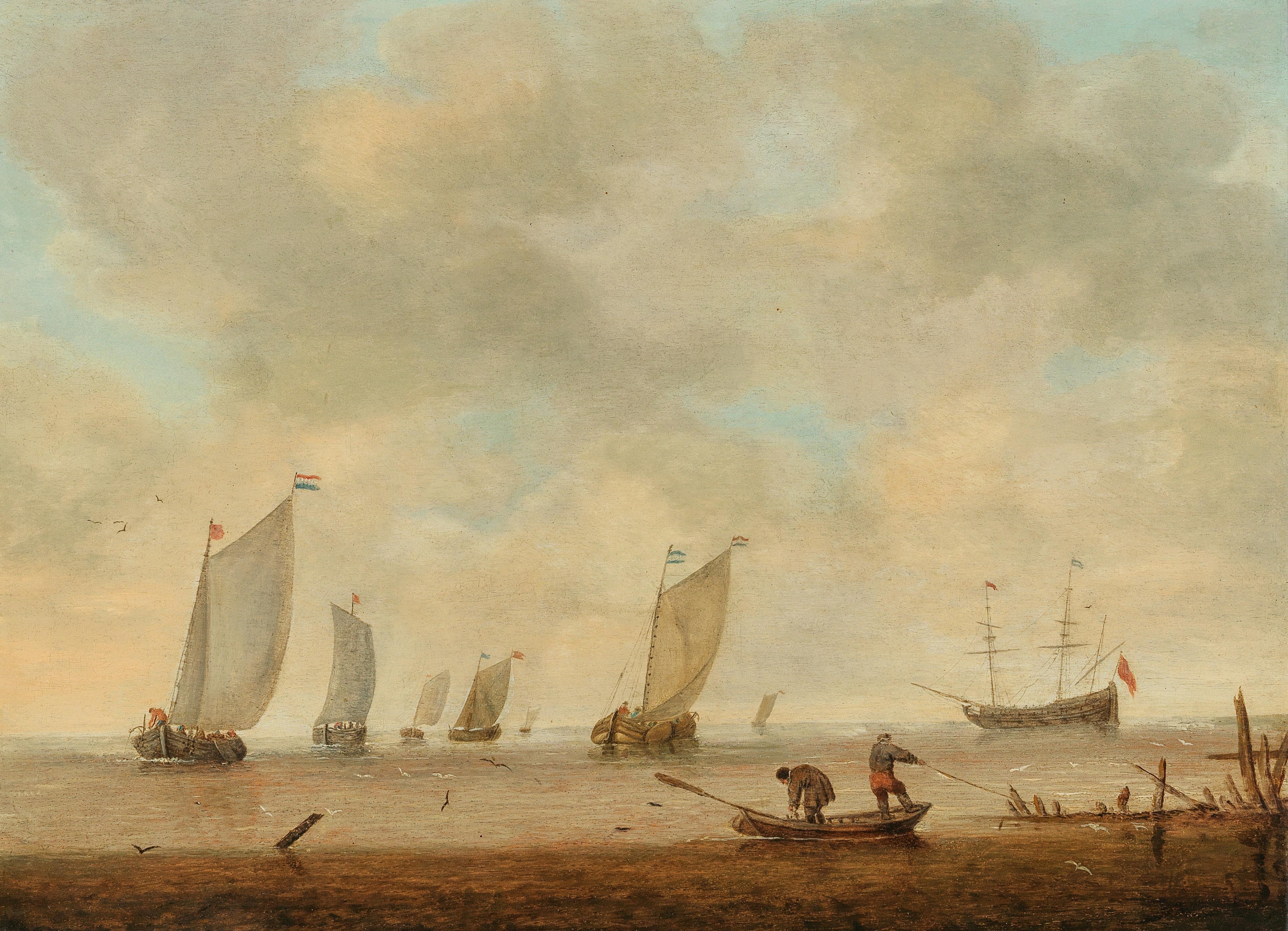 Ships in a calm sea