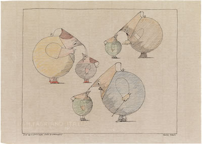 "Die Weitergabe der Dummheit" by Paul Flora - Auction record, sale price, and art valuation. Compare with similar artists and explore comparable artworks.