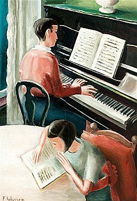 L'étude (1933) by Ferdinand Schirren - Auction record, sale price, and art valuation. Compare with similar artists and explore comparable artworks.