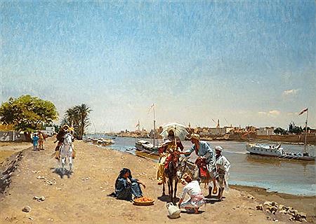 Le Nil à Bulaq ad Dakrur, Le Caire by Emile Charles Wauters - Auction record, sale price, and art valuation. Compare with similar artists and explore comparable artworks.