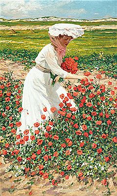 The poppies by Aime Stevens - Auction record, sale price, and art valuation. Compare with similar artists and explore comparable artworks.