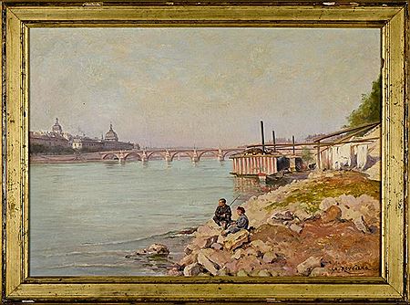 View of the Pont de la Guillotière by Charles Claude Etienne Rouviere - Auction record, sale price, and art valuation. Compare with similar artists and explore comparable artworks.