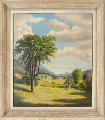 Country Church by James Ashley - Auction record, sale price, and art valuation. Compare with similar artists and explore comparable artworks.