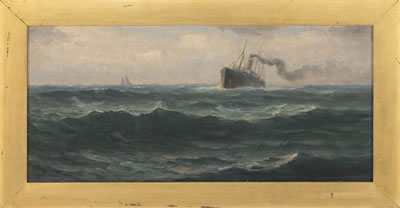 Steamship at sea