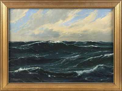 Sample artwork by Hans Peter Jurgens (Born 1924), known for sailboat painting - View similar artists and auction records
