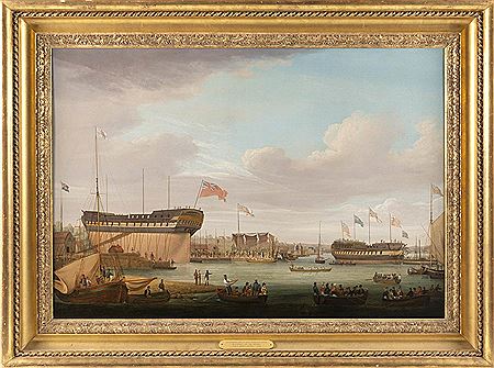 Launching At The East India Company Yard, Blackwall On The Thames