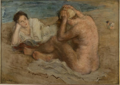Bathers by Josef Foshko - Auction record, sale price, and art valuation. Compare with similar artists and explore comparable artworks.