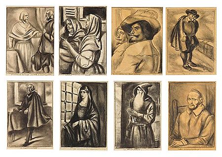 Sixteen drawings from "I Promessi Sposi"