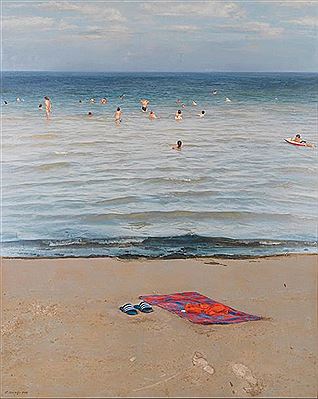 Sample artwork by Eduardo Naranjo (Born 1944), known for magical dream realism, painting, sculpture, scenography - View similar artists and auction records