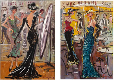 En Coulisse (Behind the Scenes); Madame Rose (a pair)