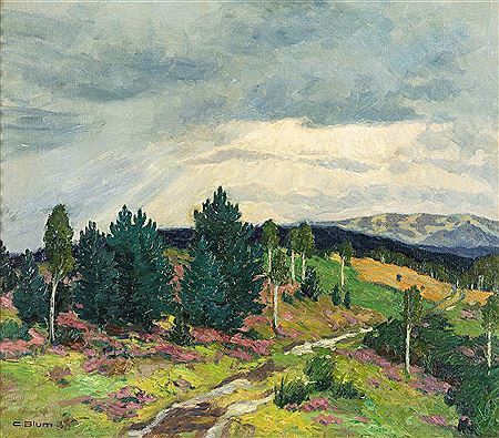 Sunbeams after a rain shower with a view over the Black Forest landscape by Carl Blum - Auction record, sale price, and art valuation. Compare with similar artists and explore comparable artworks.