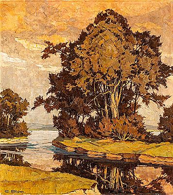 Autumnal Lake Constance landscape.