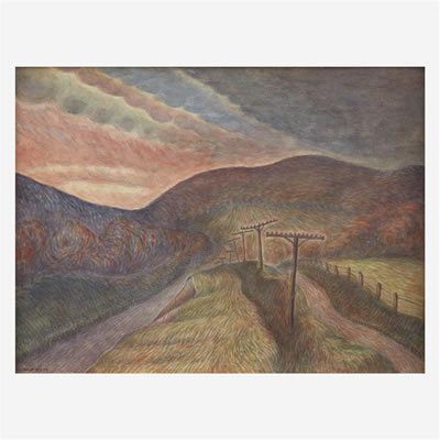 Rolling Hill with Utility Poles