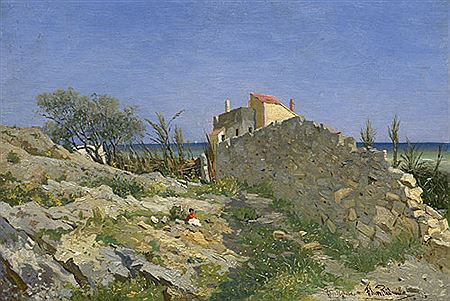Strandhaus bei Bordighera an der italienischen Riviera by Franz Xaver Riedmuller - Auction record, sale price, and art valuation. Compare with similar artists and explore comparable artworks.