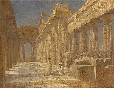 Zwei Italienerinnen im Gespräch in den Tempelruinen von Paestum by Carl Budtz-Moller - Auction record, sale price, and art valuation. Compare with similar artists and explore comparable artworks.